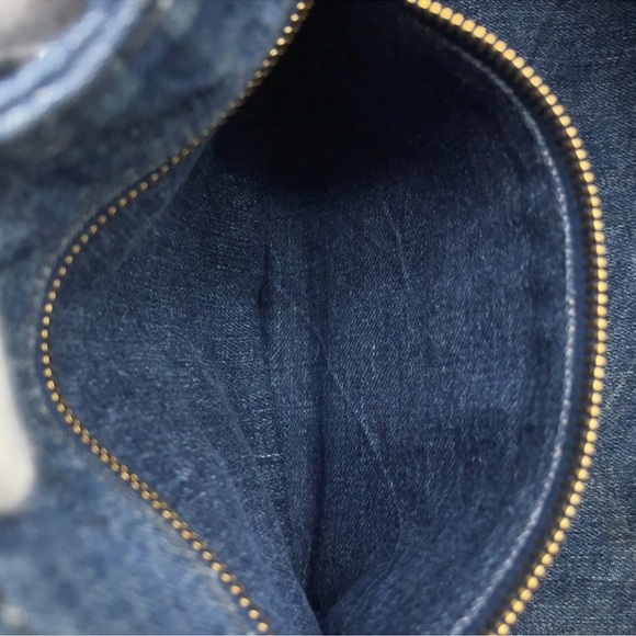 Authentic Prada luxury designer signature denim Canapa tote bag with strap - Picture 9 of 16